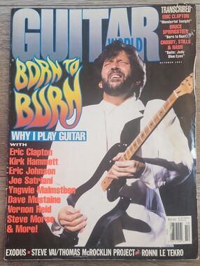Vintage Guitar World Magazine Cover — Born to Burn (Eric Clapton)